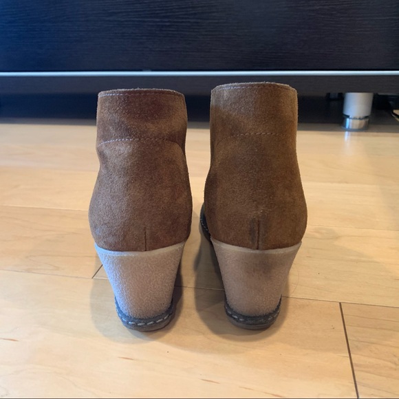 J crew MacAlister wedge booties dark cognac size 7 - Picture 6 of 9